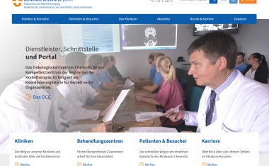Klinikum Chemnitz mit neuer Konzern-Website