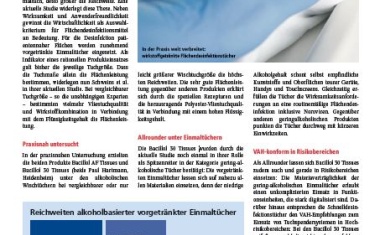 Flächenleistung: Tuchgröße nicht allein entscheidend