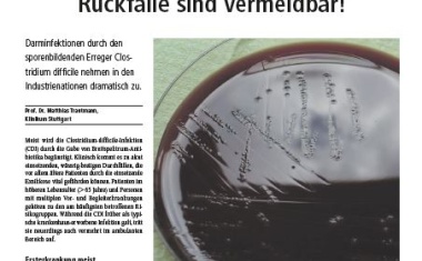 Clostridium difficile: Rückfälle sind vermeidbar