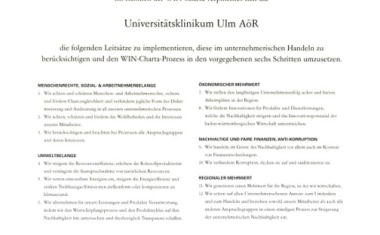 UKU unterzeichnet WIN-Charta