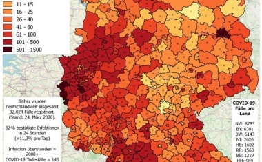 Datenanalyse: Ausbreitung des Coronavirus in Deutschland