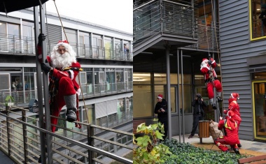 Nikolausüberraschung der Höhenrettung an der Kinderklinik