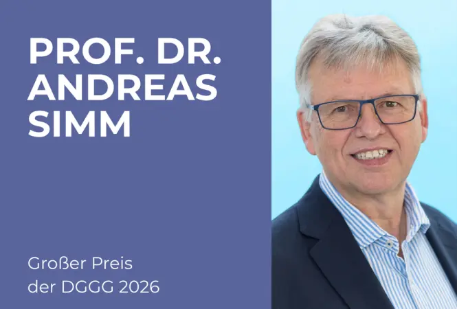 Prof. Dr. Andreas Simm erhält Großen Preis der Deutschen Gesellschaft für Gerontologie und Geriatrie