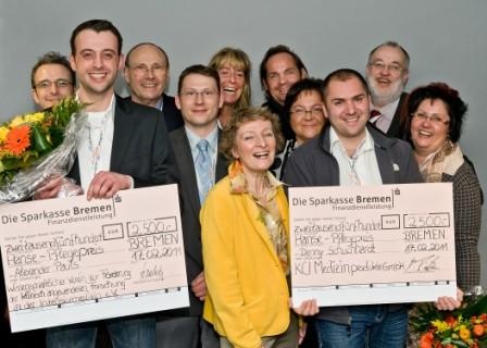 Preisträger des  Hanse-Pflegepreis 2011 (v.l.n.r.): Andreas Jungblut,...