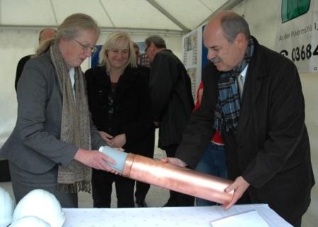 Uni-Präsidentin Prof. Dr. K. Krause, der Direktor des Hessischen...