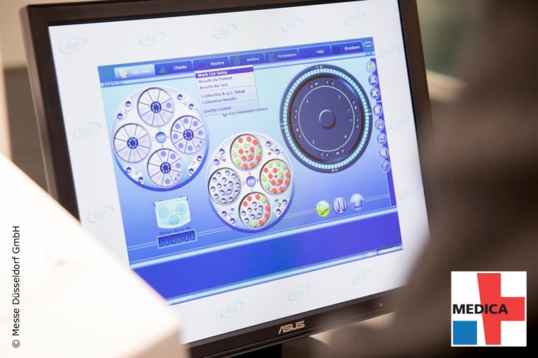 Monitor mit Programm zur statistischen Auswertung (Foto: Messe Düsseldorf...