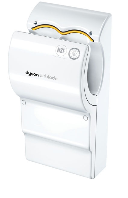 Der Dyson Airblade ist ein berührungsfreies Gerät, das die Hände...