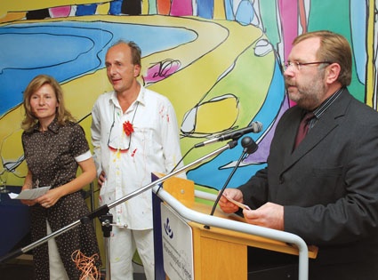 Künstler Hubertus Salinger und Frau Martina Salinger-Rost präsentierten...