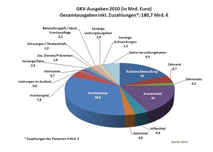 Abb. 1: Ausgaben in der GKV in 2010