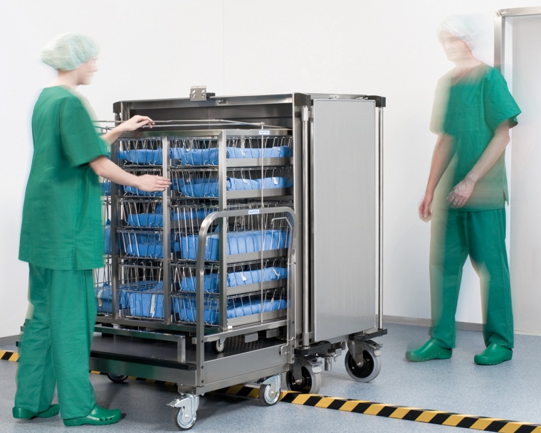 Das Känguruh-System mit mehreren Komponenten, alle ohne Handkontakt im...