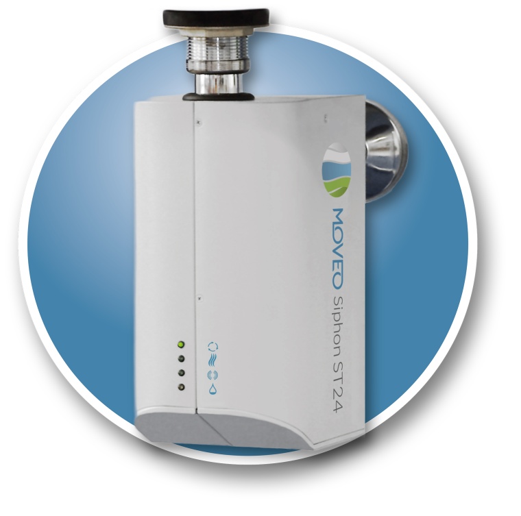 Standard-Siphon mit nachgerüstetem ST24 zur thermischen Desinfektion Foto:...