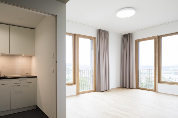 Wohnung mit Modul-Nasszelle und -Küche