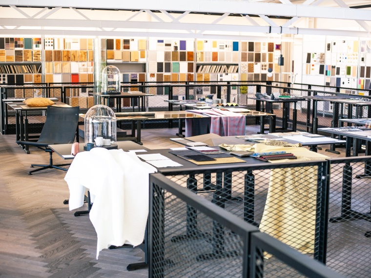 Materialausstellung bei Raumprobe in Stuttgart. Bild: Raumprobe