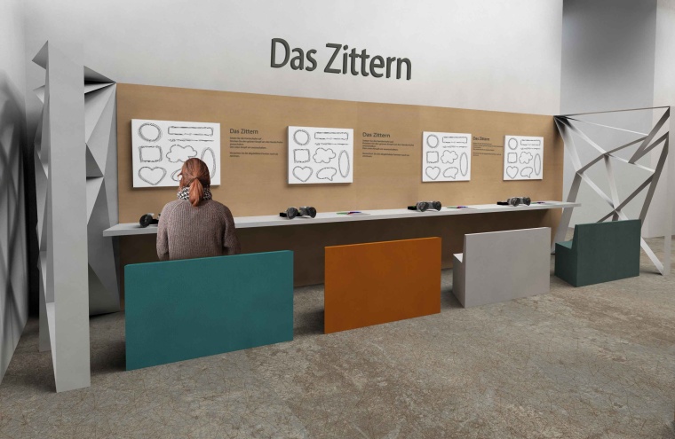 Das Gehirn und sein komplexes Nervensystem inspirierten Julie Langfort, eckige...