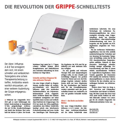 Photo: Alere i Influenza A & B Test: Die Revolution der Grippe-Schnelltests