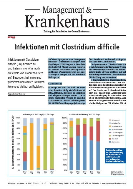 Infektionen mit Clostridium difficile (CDI) nehmen zu und treten immer öfter...