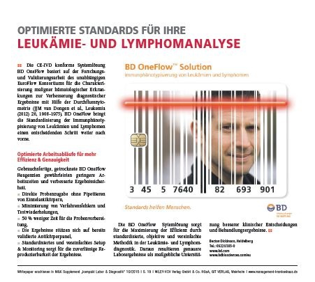 Optimierte Standards für die Leukämie- und Lymphomanalyse