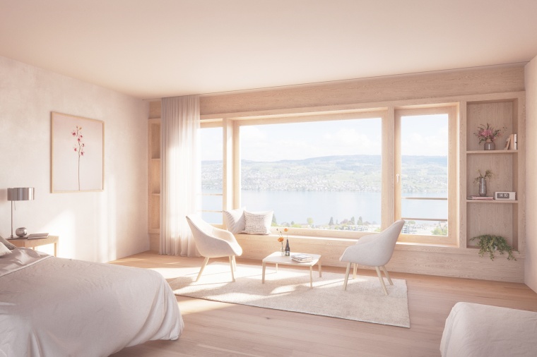 Neubau Pflege und Alterswohnen Amalie Widmer, Horgen, Schweiz Visualisierung:...