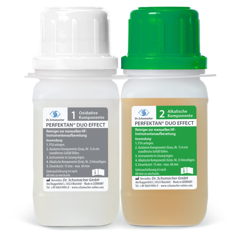 Reinigt selbsttätig: Der neue Zwei-Komponenten-Reiniger Perfektan Duo Effect...