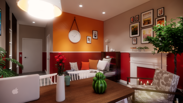 „Glow“: Die heimelige Einrichtung mit warmen, satten Farben bietet ein...