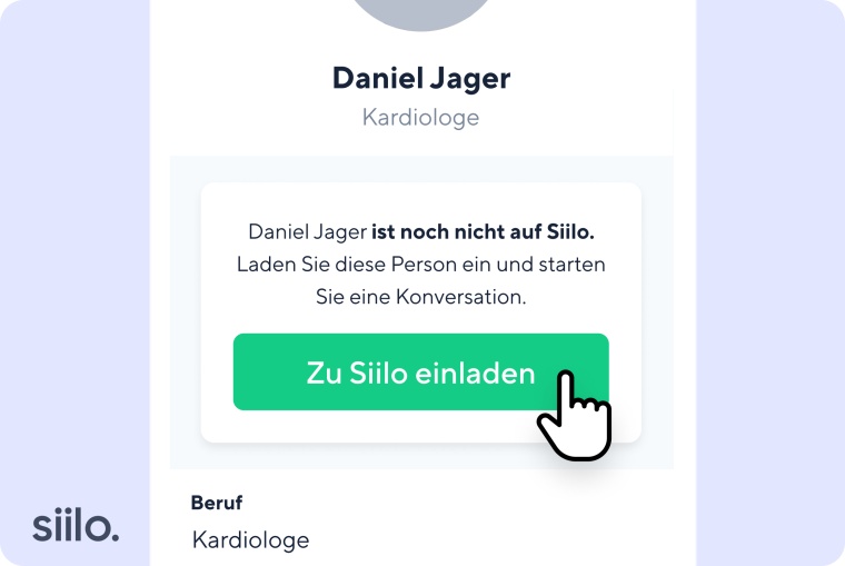 Nutzer der App können nun noch nicht auf Siilo registrierte medizinische...