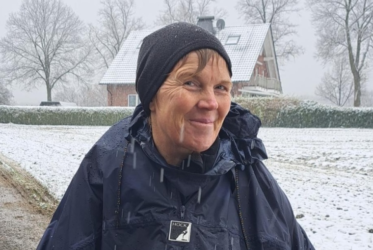 Sandra Jafra pilgert für Löwenzahn. Foto: Deutsche Kinderhospiz Dienste