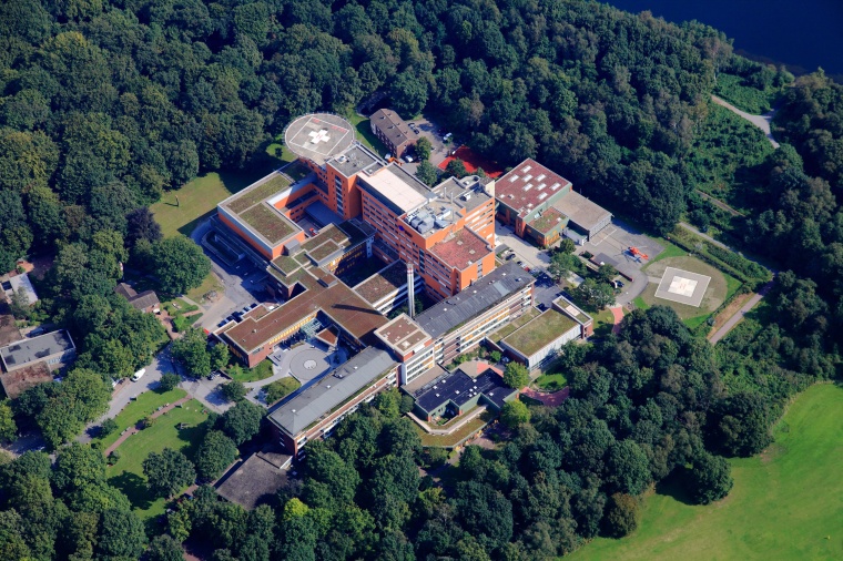 Das BG Klinikum Duisburg aus der Luft betrachtet. Foto: BG Klinikum Duisburg