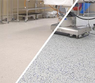 Vor und nach der Sanierung: Der Boden wird wieder hygienisch und trittsicher....