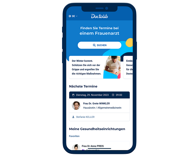Patienten-App Foto: Doctolib
