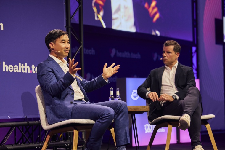 Saeju Jeong, Co-Gründer des US-Healthtechs Noom (links) und Felix Haas...