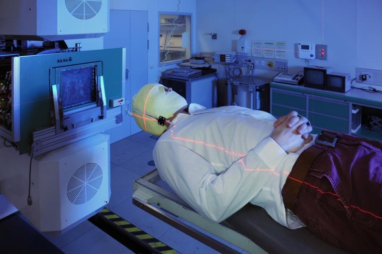 Behandlungsplatz bei GSI: Hier wurde die Tumortherapie mit Ionenstrahlen...