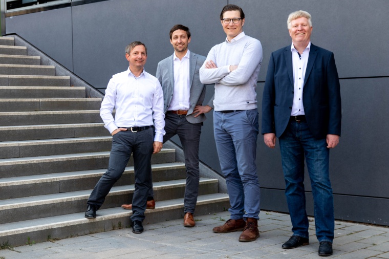 Die vier Gründer von sqior, Veteranen in der Digitalisierung der Medizin, (v....