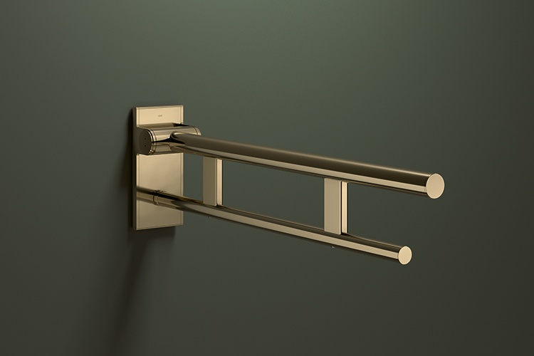 Edle Anmutung im barrierefreien Sanitärraum. Der bewährte Hewi...