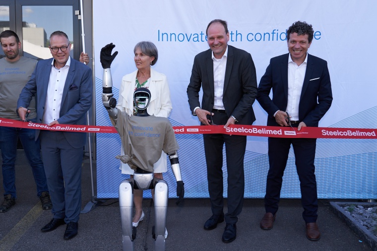 V. r.n.l.: Alessandro Caprara (CEO Joint Venture SteelcoBelimed IC), Markus...