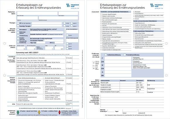 Erhebungsbögen erleichtern die Dokumentation des Ernährungszustandes der...