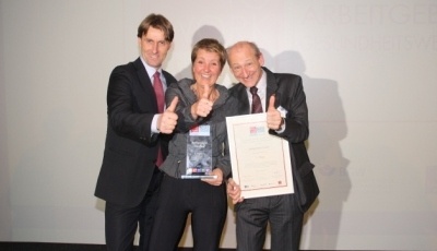Freuen sich über die Auszeichnung (v.l.n.r.):Frank Hauser (Leiter des Great...