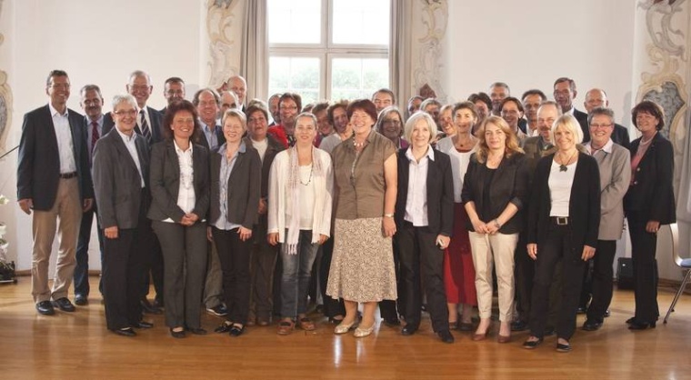 Dienstjubilare des Universitätsklinikums Ulm, die Leiter der Abteilungen, in...