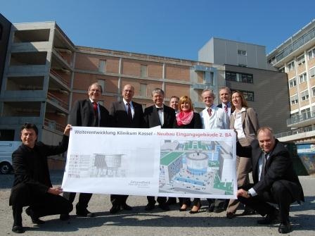 Architekt J. Buhlmann, Kassels Bürgermeister J. Kaiser, Sozialminister S....