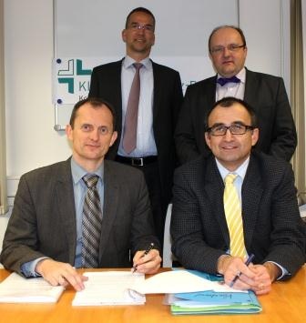 QuMiK-Sprecher Dr. Thomas Jendges, KKB-Vorstand Prof. Dr. Alexander Schram...