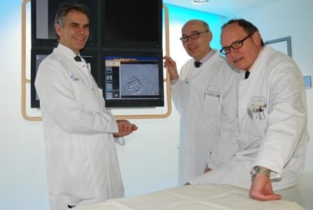 Leben die interdisziplinäre Zusammenarbeit am UKM täglich (v.l.n.r.): Prof....