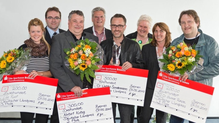 Übergabe des Deutschen Wundpreises 2015 (von links): Lisa Rust, Prof. Dr....