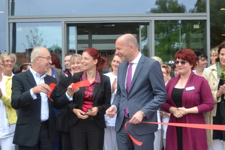 Dr. Wolfgang Neubert, Diana Golze, Stefan Eschmann und Diana Möller bei der...