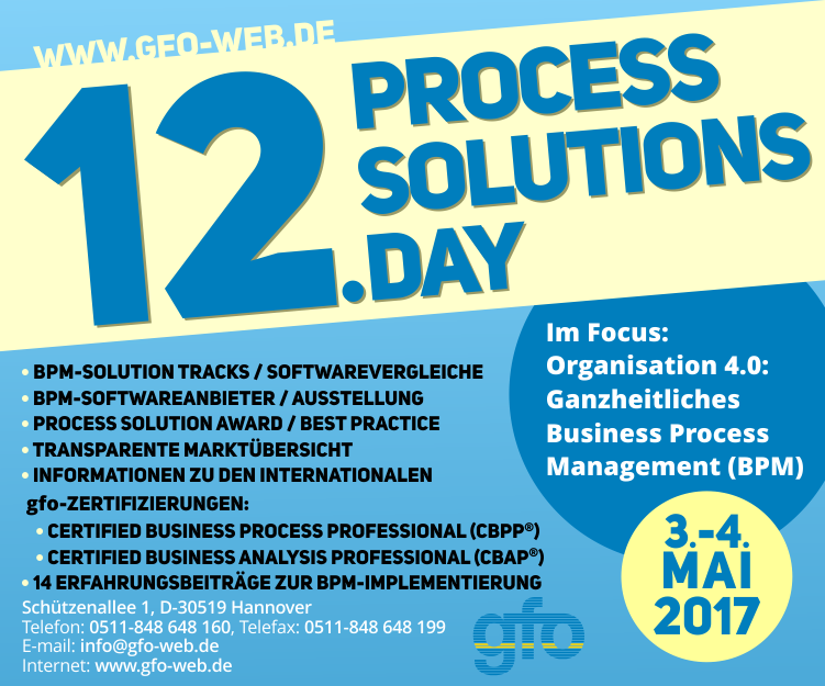 12. Process Solutions Day (PSD) der gfo