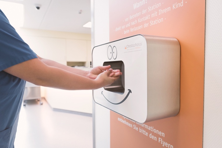 Desinfektionsmittelspender PRAESIDIO Foto: Ophardt hygiene