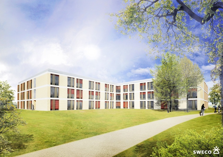 Klinik für Psychiatrie, Psychotherapie und Psychosomatik in Erfurt Foto: Sweco...
