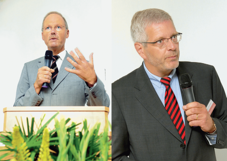 Links: Karl-Josef Schmidt, Geschäftsführer des St. Josefs-Hospitals Wiesbaden...