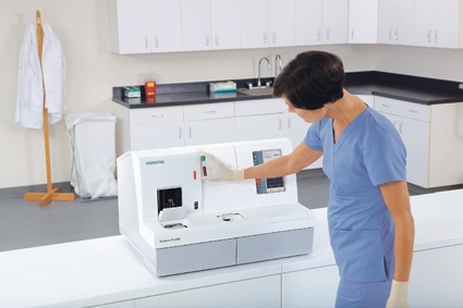 Abklärung Herzinfarkt in 14 Minuten. Mit POCT-Systeme wie der Stratus CS-200...