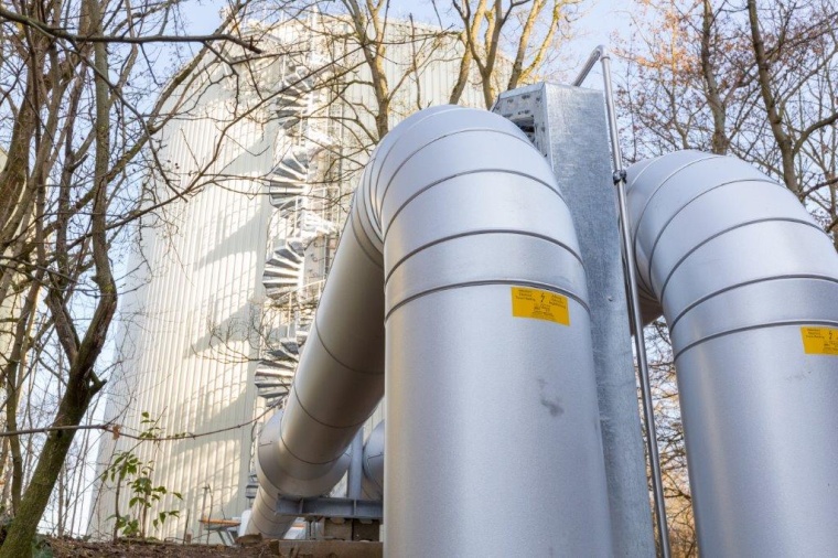 Der neue Kältespeicher auf dem Campusgelände des Universitätsklinikums...