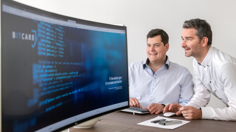 Die beiden Gründer des Unternehmens Bitcare