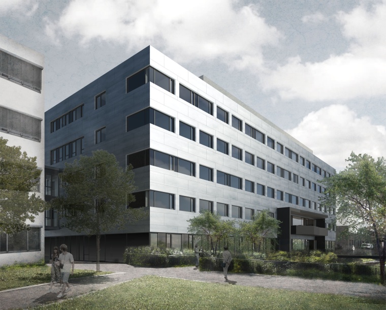 Visualisierung Forschungszentrum CeTraMed Foto: pbr